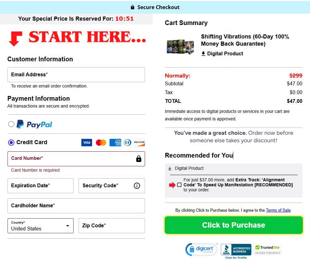 Shifting Vibrations-checkout-page